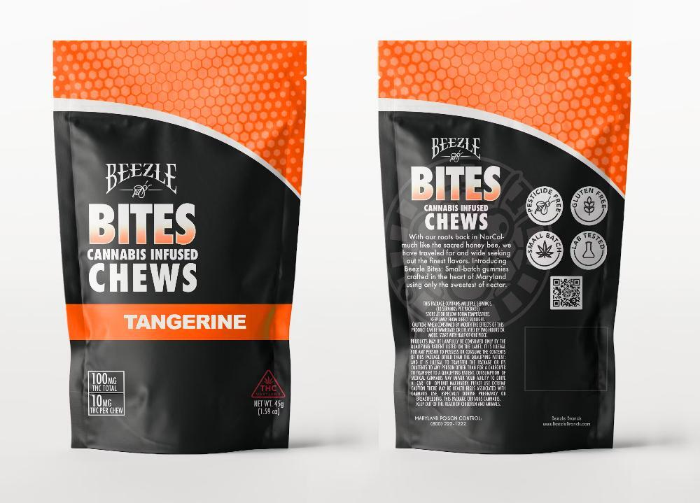 Photograph of product: Beezle Tangerine TH-oui Bites | 10mg (10ct)