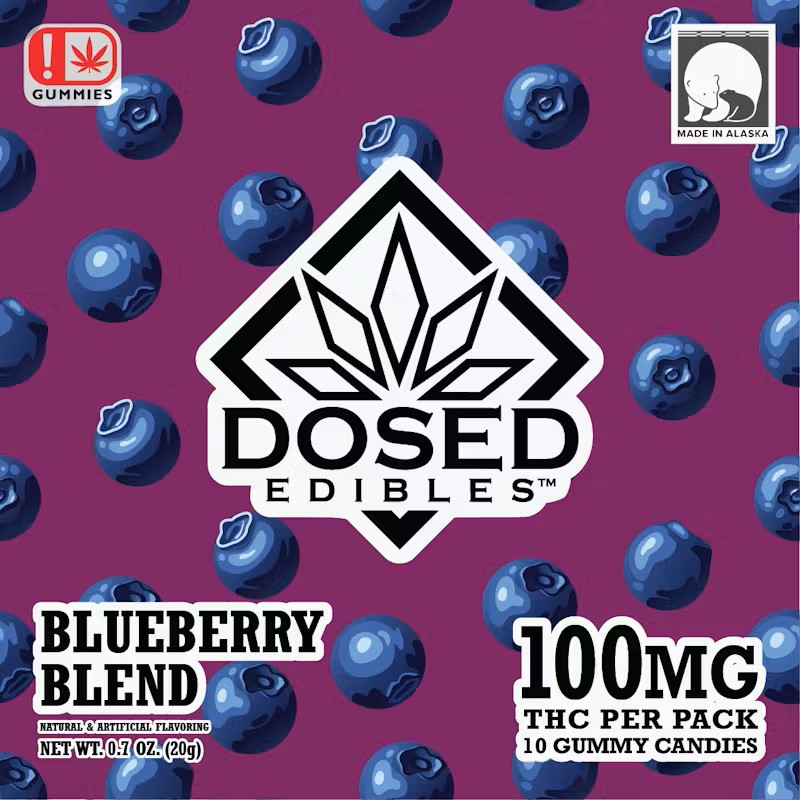 Photograph of product: 100mg Blueberry Blend Gummies