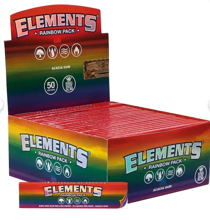 Photograph of product: ELEMENTS Rolling Papers Rainbow King Size Slim