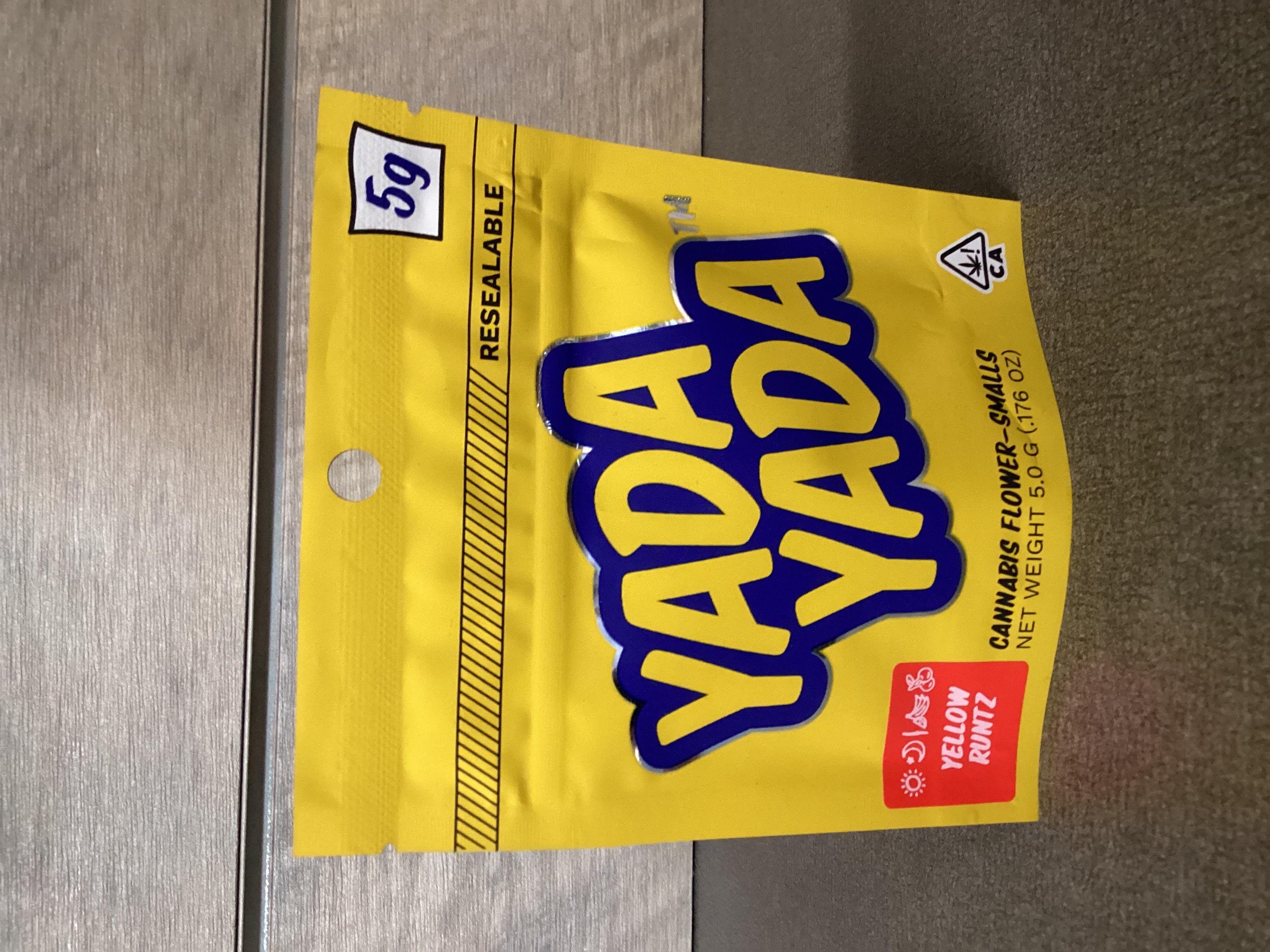 Photograph of product: YADA YADA - YELLOW RUNTZ SMALLS - 5g