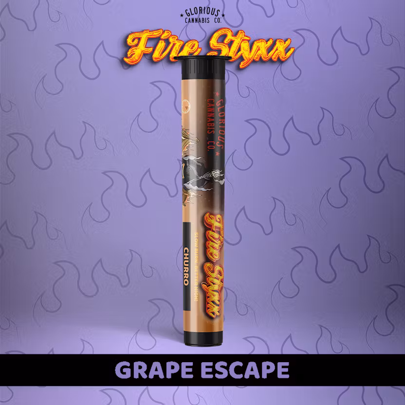 Photograph of product: Grape Escape Infused Fire Styxx | Pre Rolls | 1g