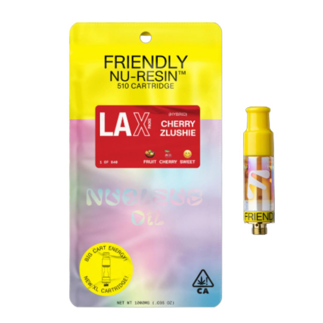 Photograph of product: FRIENDLY - CHERRY ZLUSHIE NUCLEUS X LAX PACKS CURED RESIN 1000MG