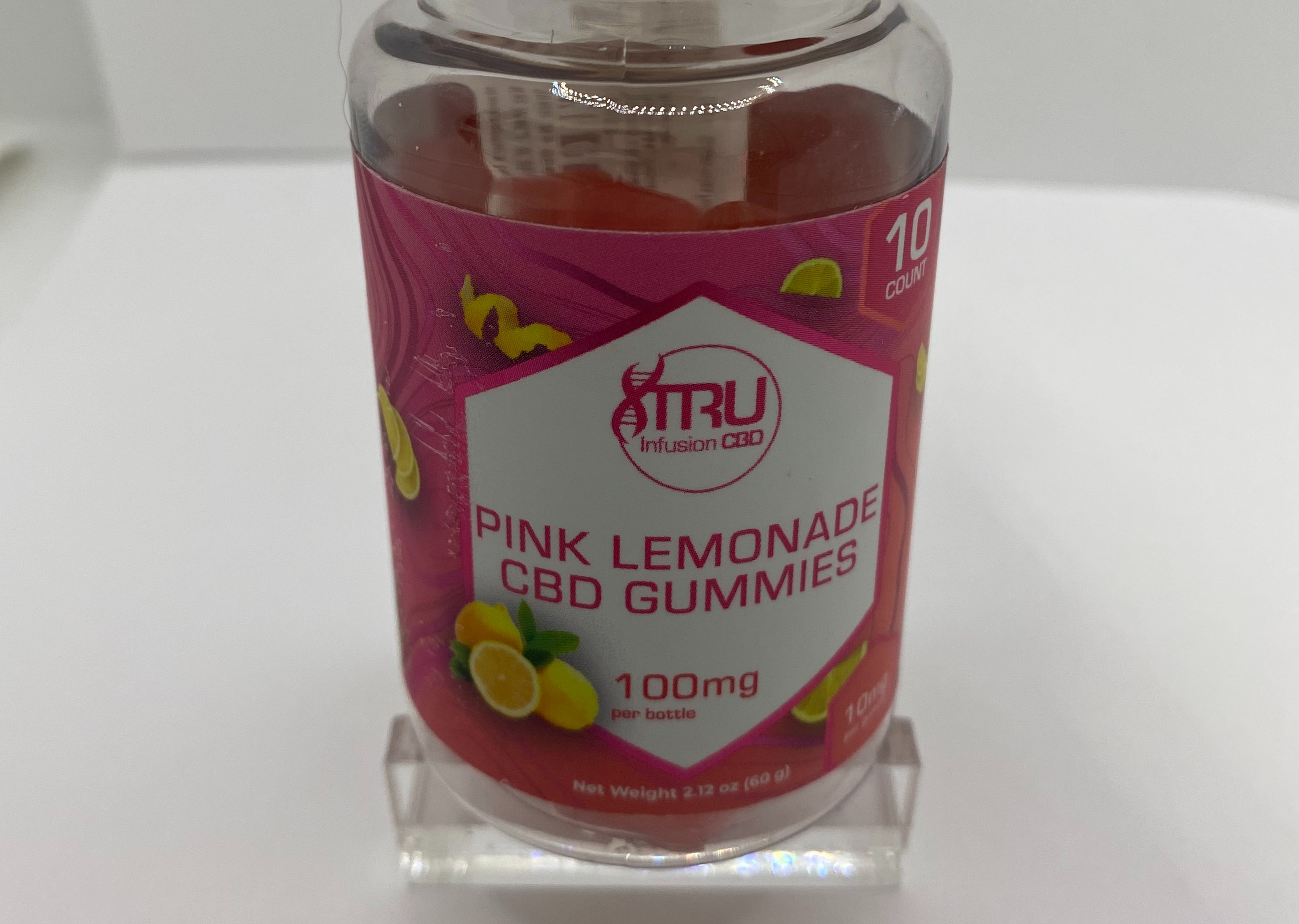 Photograph of Product: Tru Infusion CBD Gummies Pink Lemonade 100mg