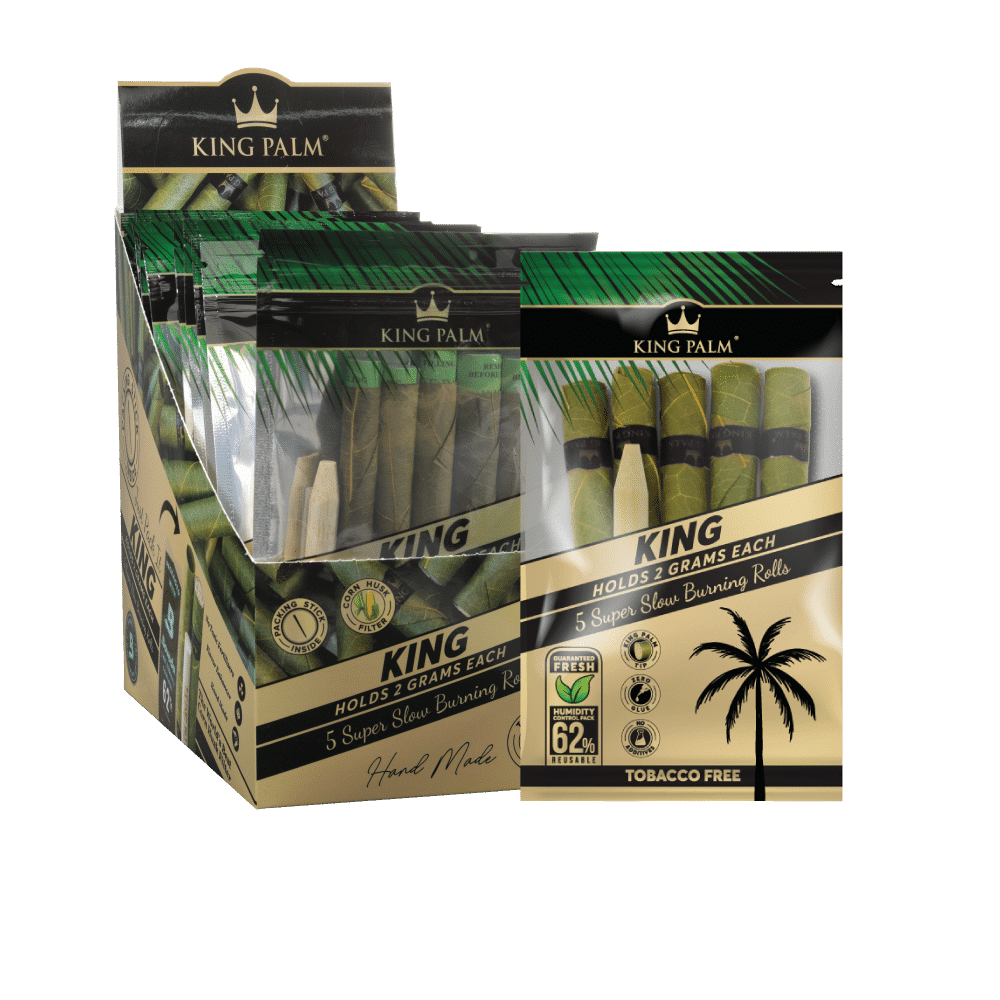 Photograph of product: Accessories - Papers + Wraps - King Palm 5pk Wraps King Size