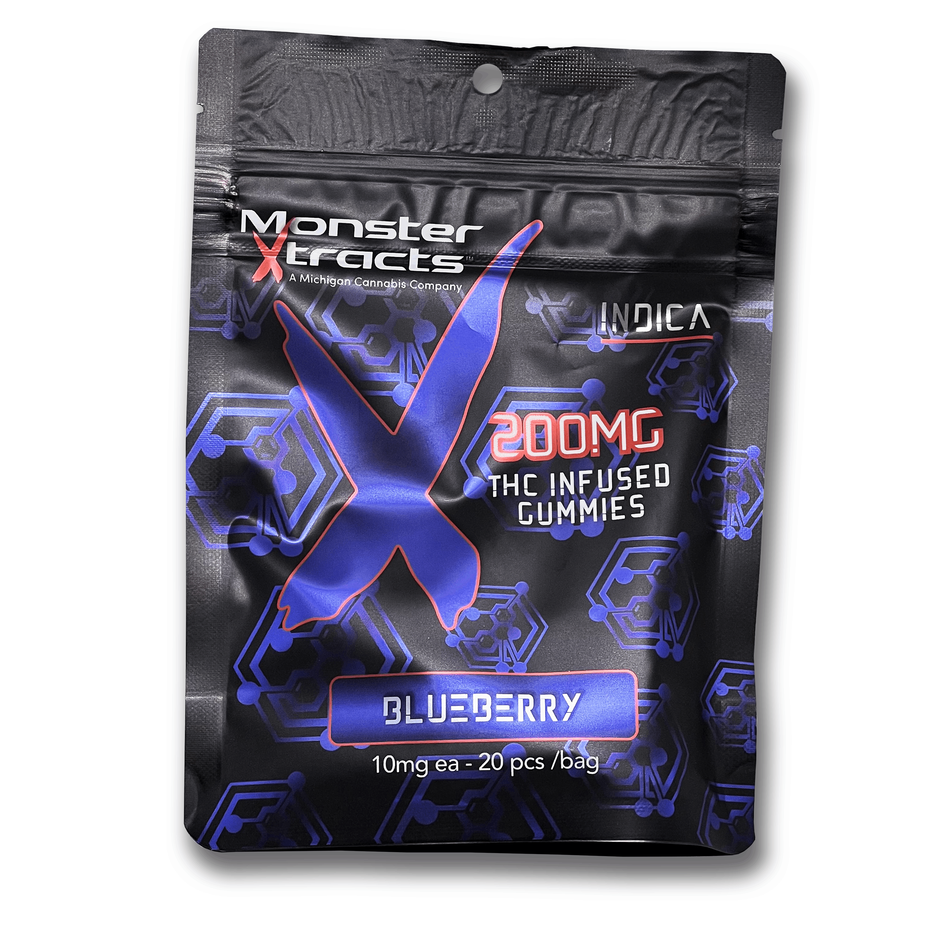 Photograph of product: Monster Xtracts Gummies Oui'd Blueberry | 200mg