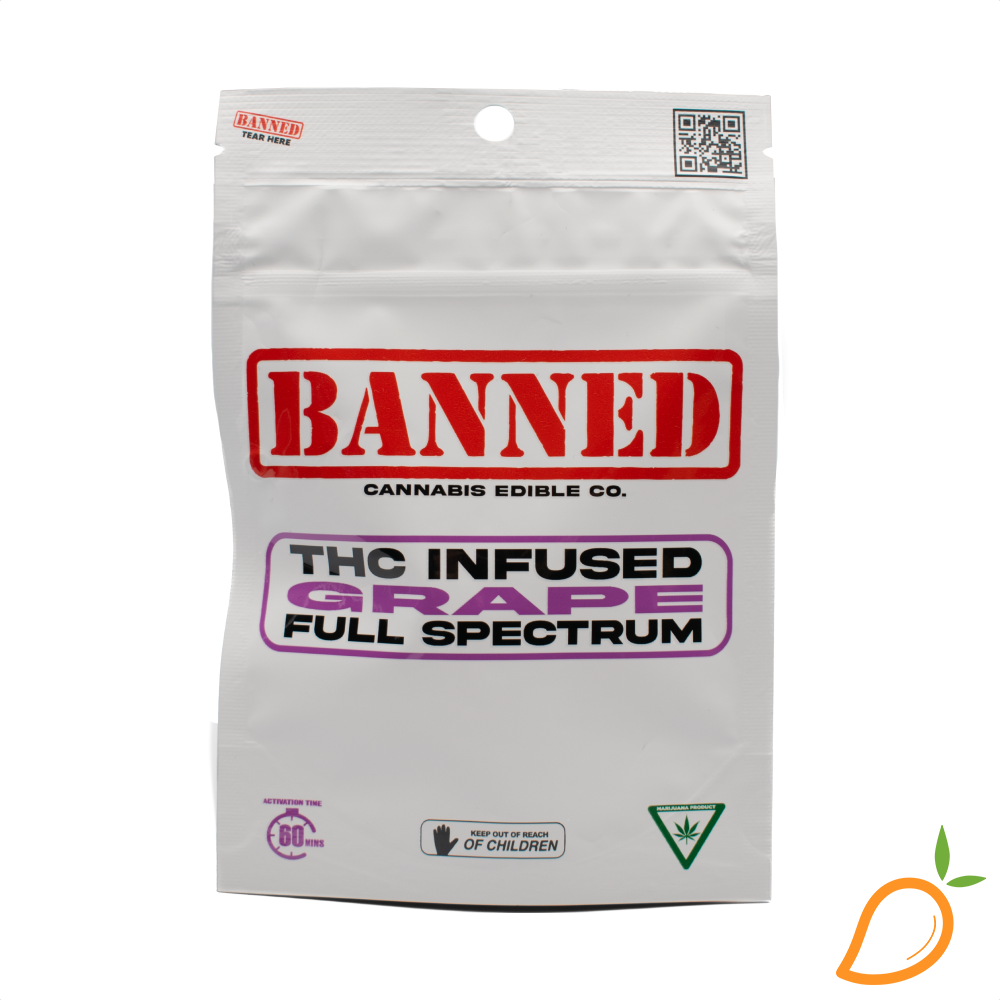 Photograph of product: 200mg Grape Gummies Banned