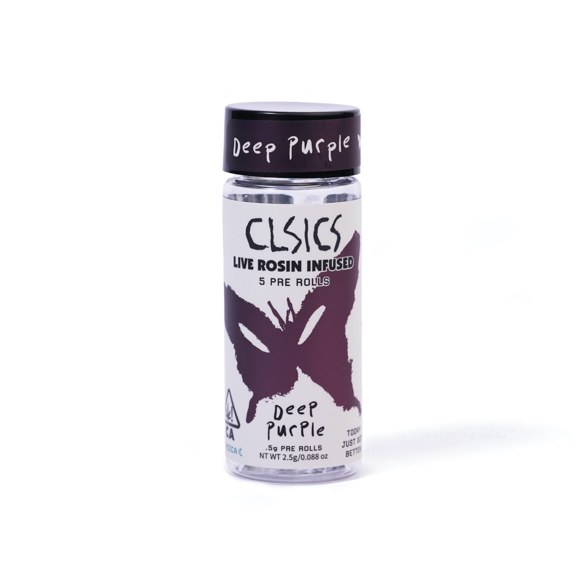 Photograph of product: CLSICS | Deep Purple Rosin Infused Pre-Rolls (5 Pack) | 2.5g