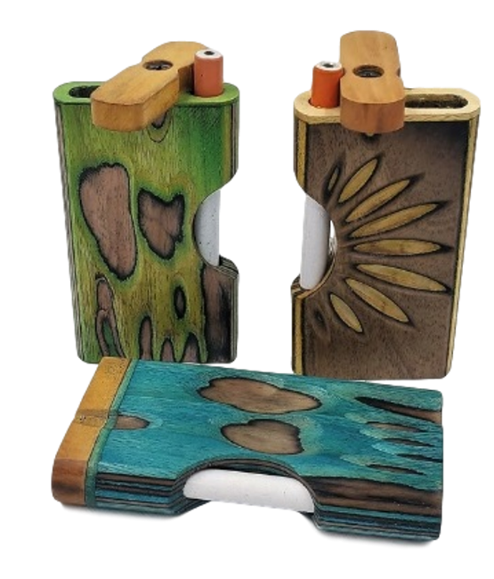 Photograph of product: 4" WOODEN CUT OUT DUGOUT ASSORTED COLORS