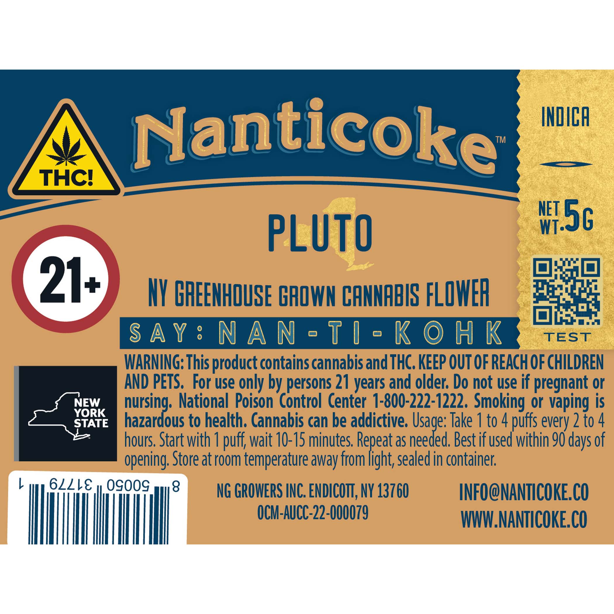 Photograph of product: Nanticoke - Pre-Roll - Pluto (H)