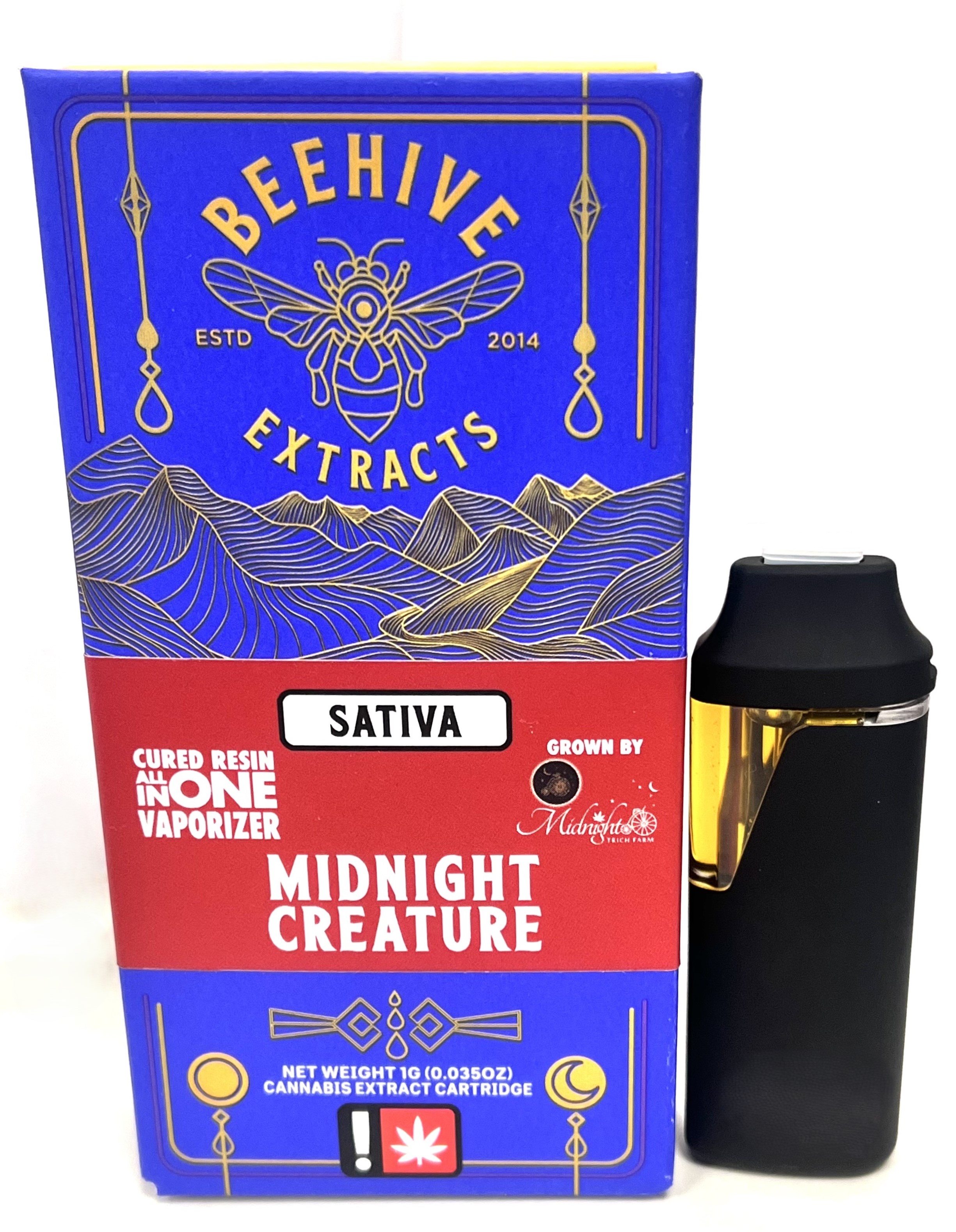 Photograph of product: Beehive Extracts 1g Disposable | Midnight Creature