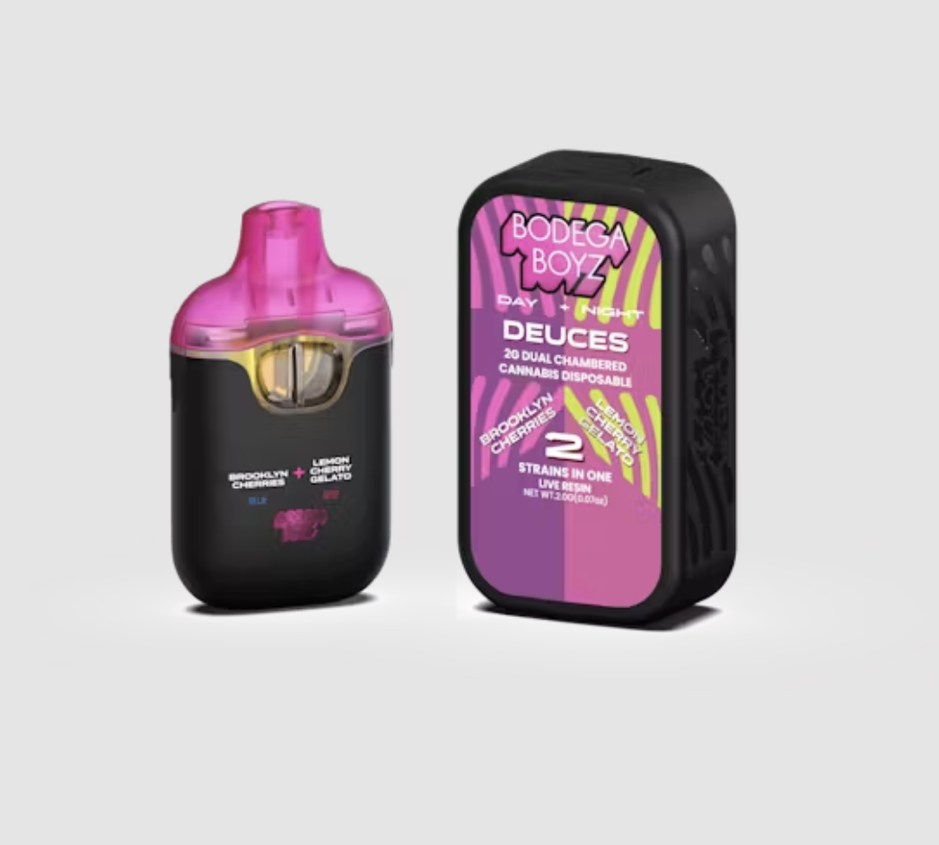 Photograph of Product: Bodega Boyz | Brooklyn Cherries x Lemon Cherry Gelato | Dual Chamber All-In-One Vape | 1g