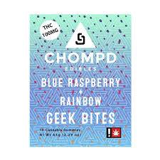 Photograph of product: Chompd-100mg Blue Raspberry Gummy