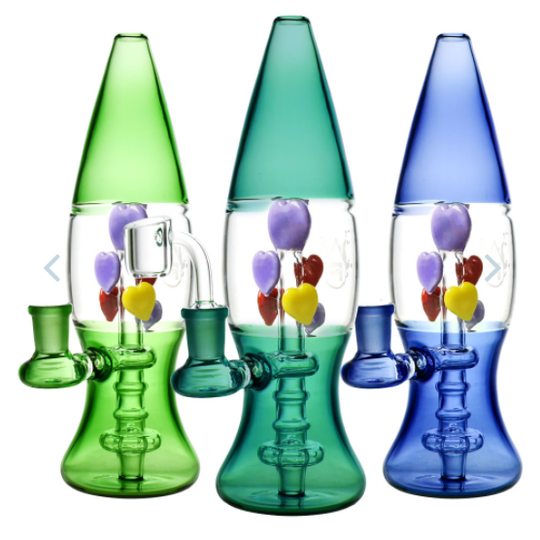 Photograph of product: Hearts Lava Lamp 9" Dab Rig