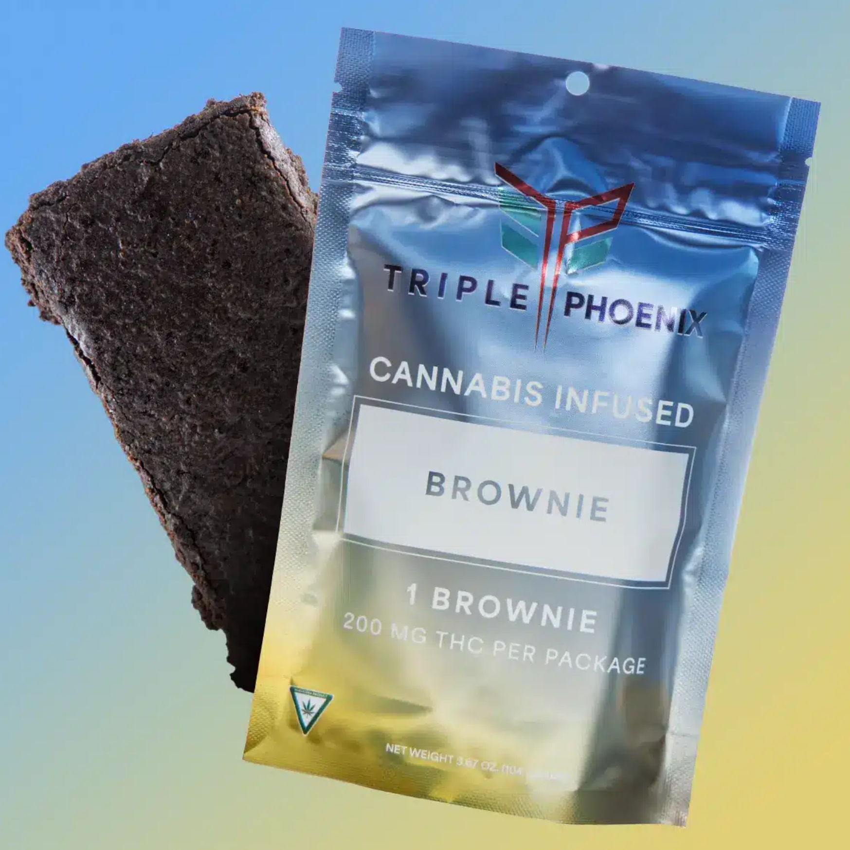 Photograph of product: Triple Phoenix - Brownie 200mg | 2/$20