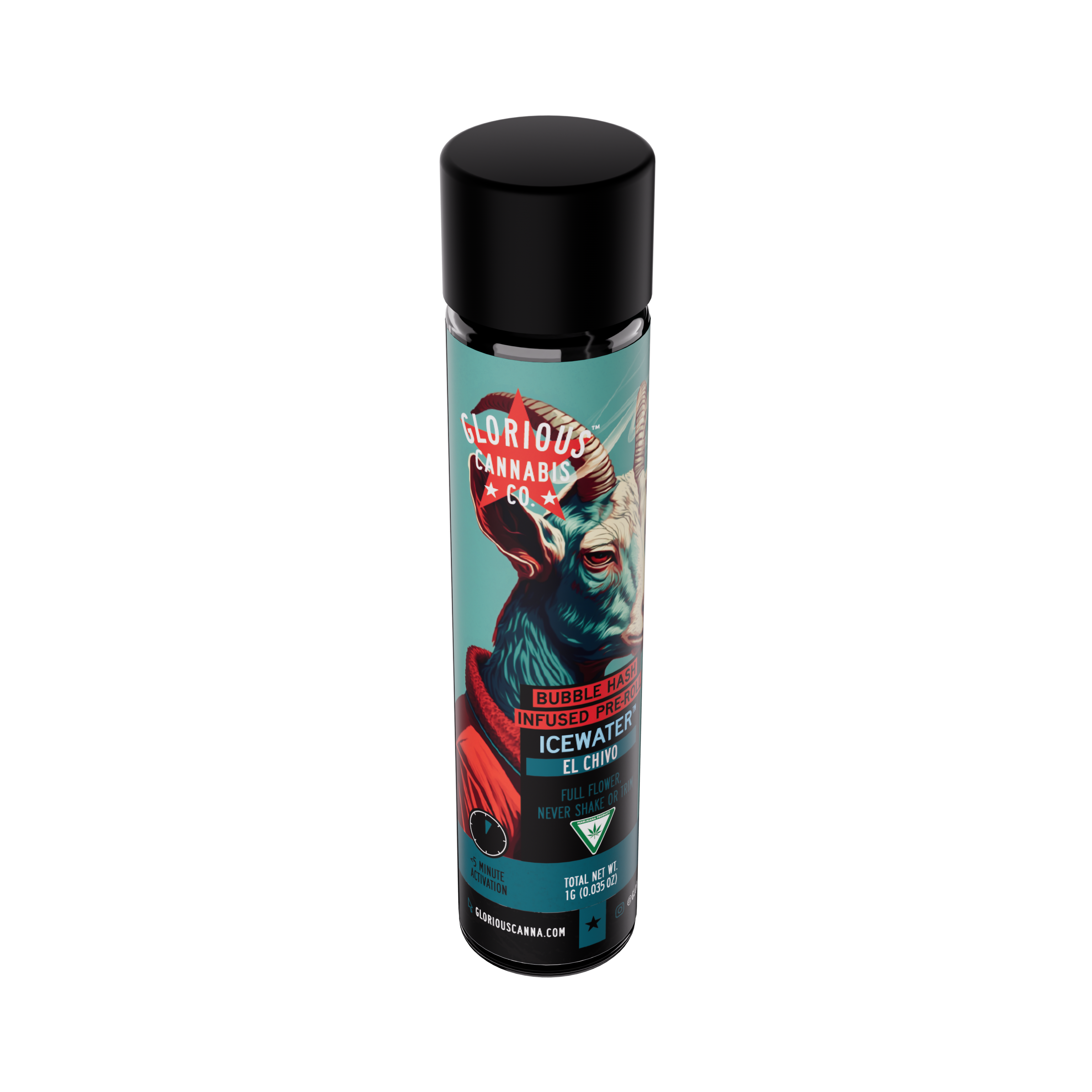 Photograph of product: Glorious - Grandpa's RPG Icewater Bubble au chocolat Infused Pre-Roll 1g
