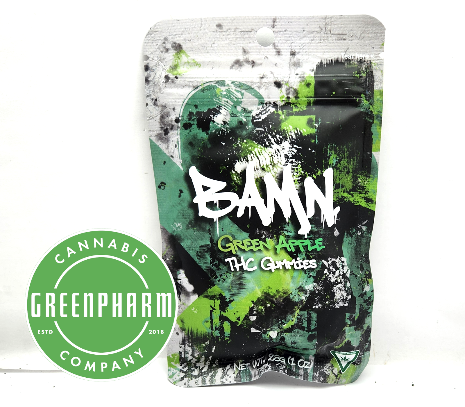 Photograph of product: Edible | BAMN | Green Apple Gummies | 200mg