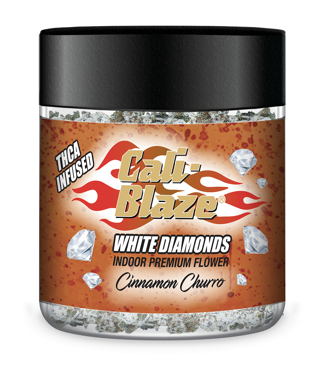 Photograph of product: Cali-Blaze | Diamond Infused Flower | Cinnamon Churro - 3.5g