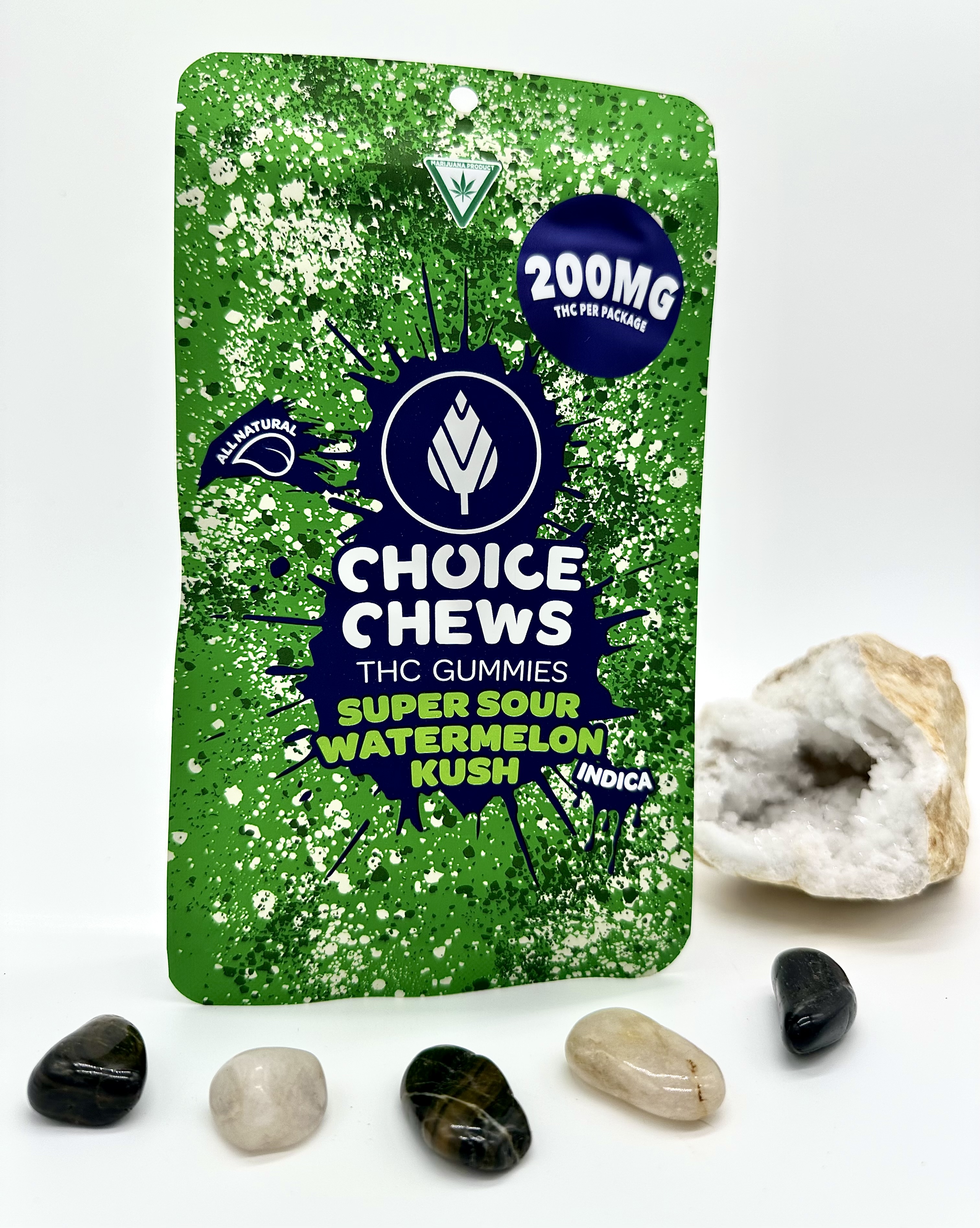 Photograph of product: Super Sour Watermelon Kush - 200mg Gummies