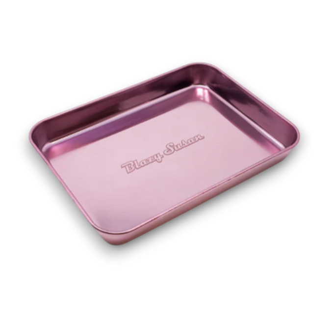 Photograph of product: Blazy Susan Metallic Tray - Purple