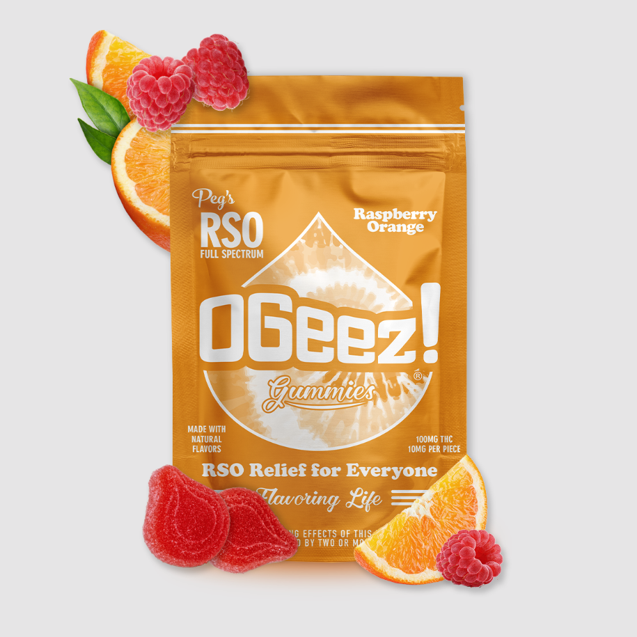 Photograph of product: Peg's RSO Gummies - Raspberry Orange 10pk | 100mg