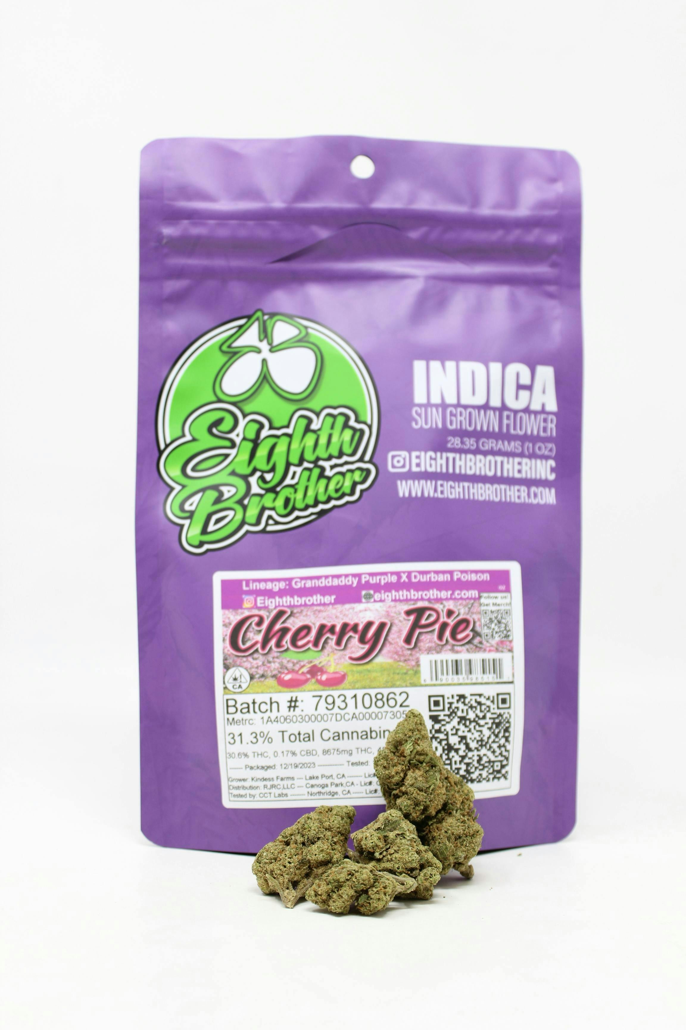Photograph of product: Eighth Brother - Flower - Cherry Pie - 28G