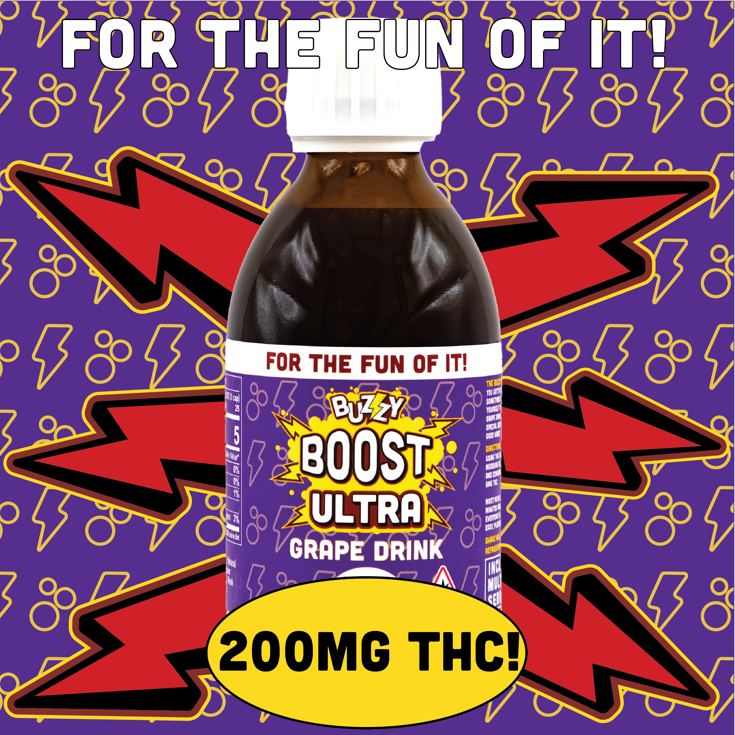 Photograph of product: Buzzy BOOST Grape - 200mg/1pk