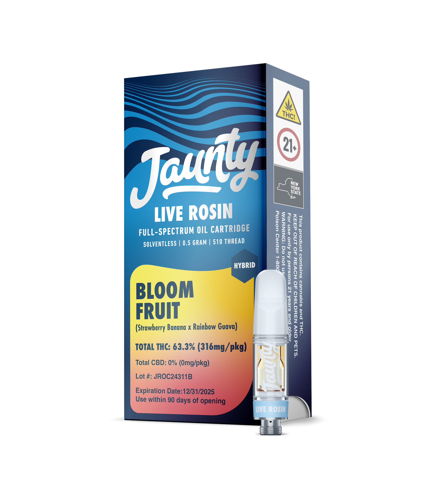 Photograph of product: Jaunty - Bloom Fruit - 0.5g Cart