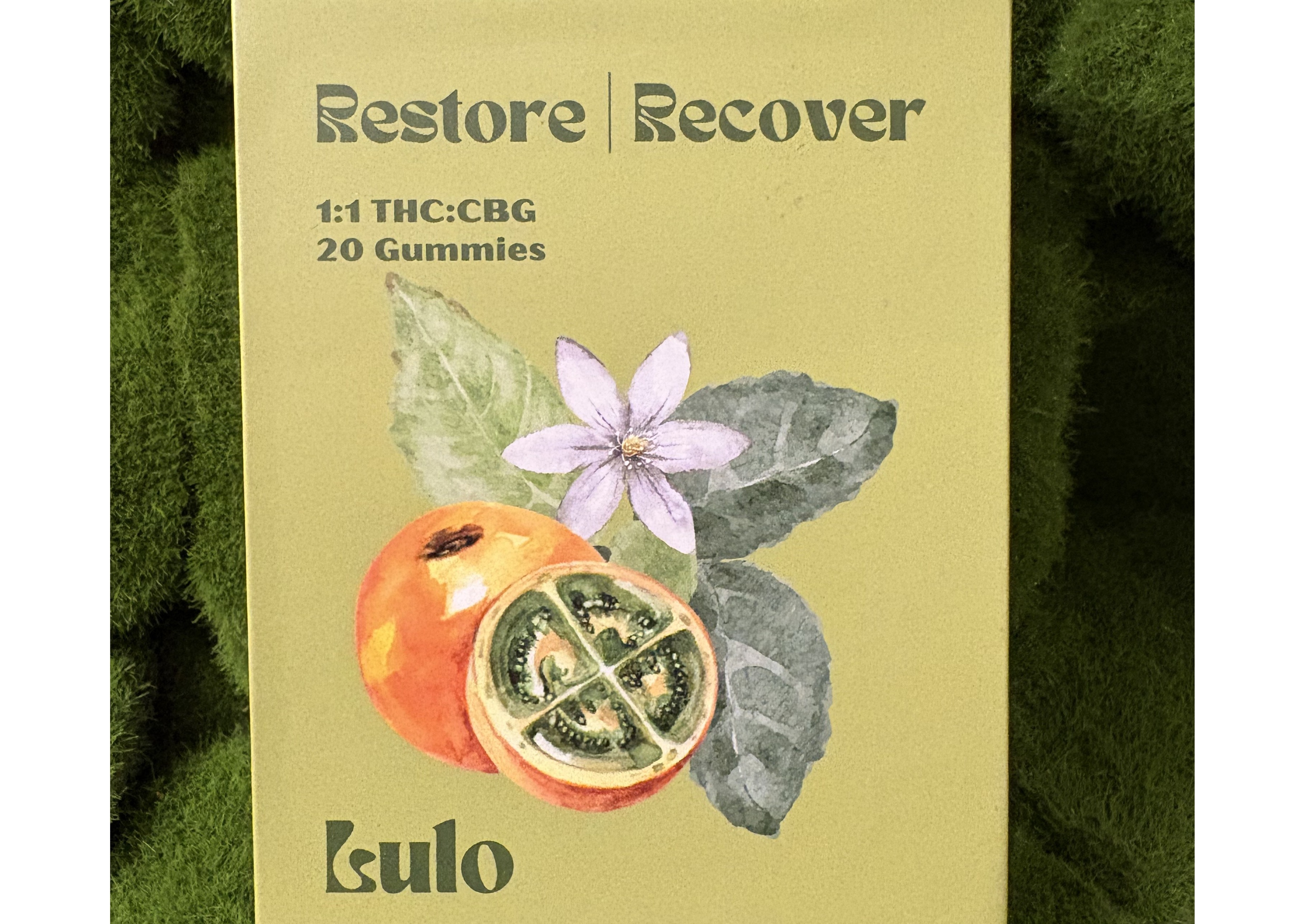 Photograph of product: 100mg Edible Pack | Lulo 1:1 TH-oui:CBG Recovery Gummies | Mountain Girl Oui'd