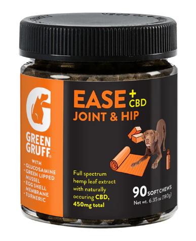 Photograph of product: Ease Plus CBD | Joint and Hip Dog Supplements | 90 ct