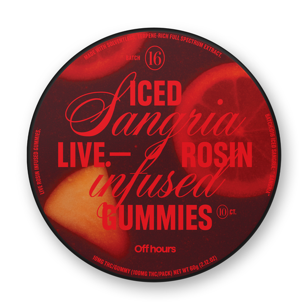 Photograph of product: Iced Sangria "Sangria " | Live Rosin Gummies | 100mg