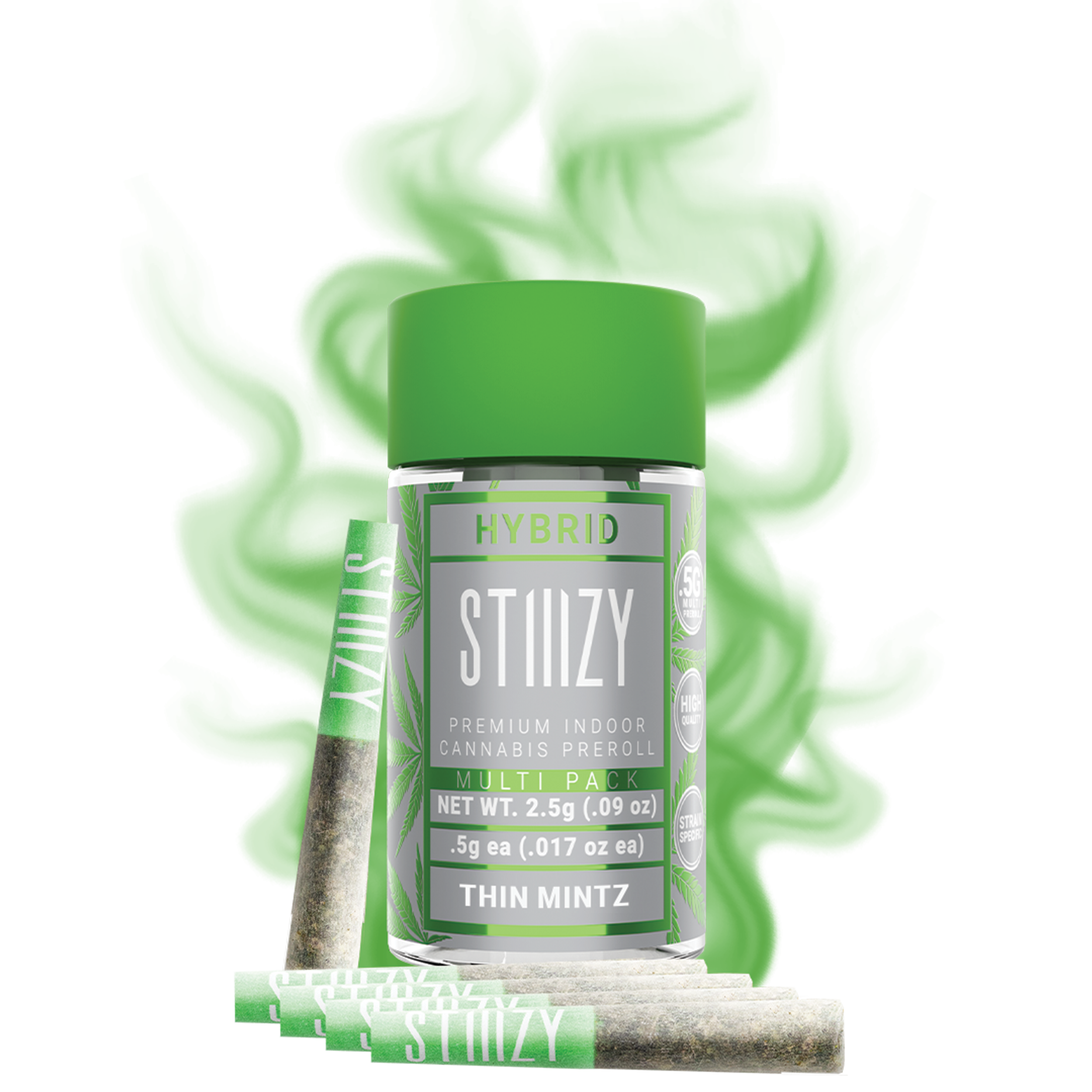 Photograph of product: (01129) STIIIZY (5x.5g) - Thin Mintz Pre-roll PK