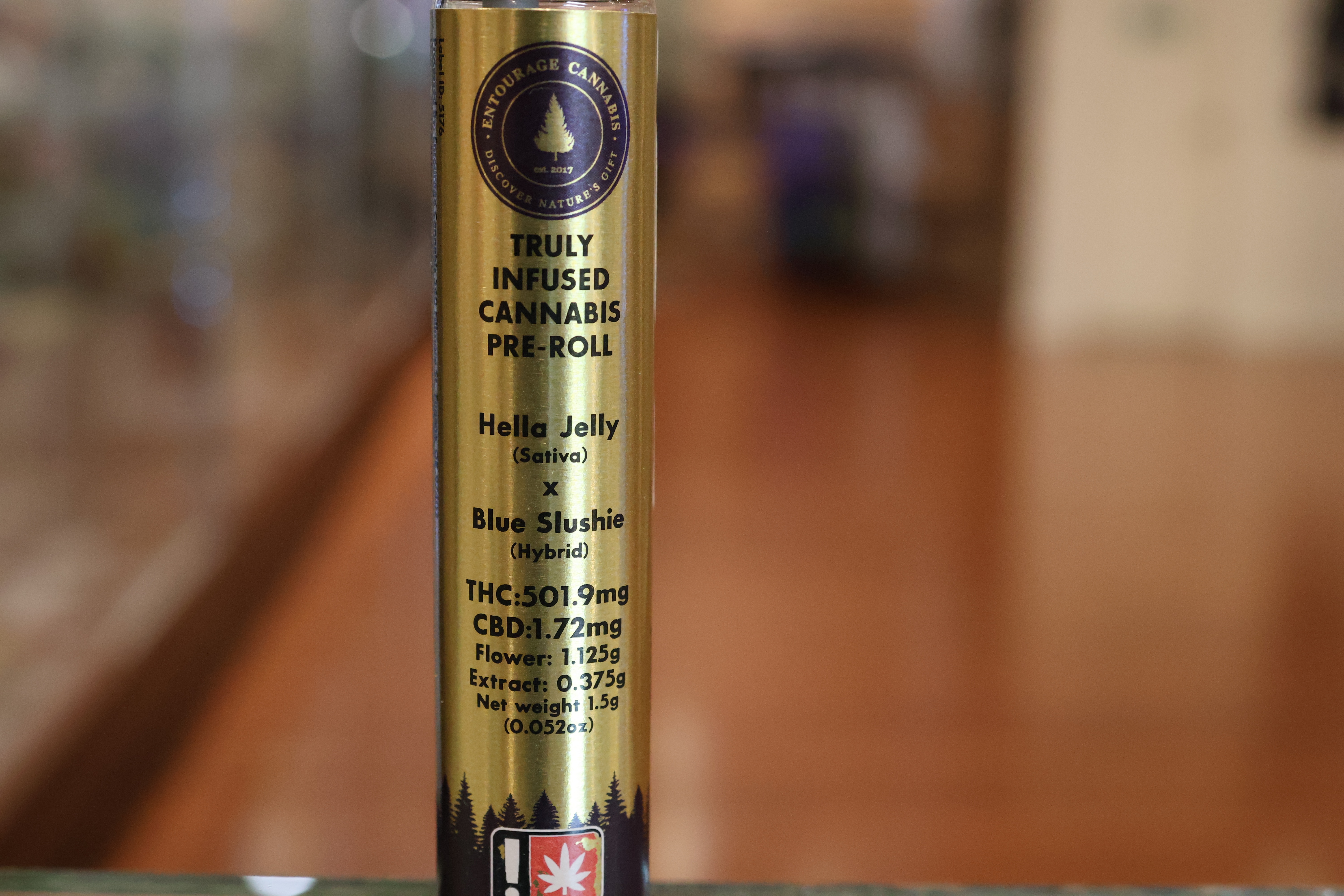 Photograph of product: Hella Jelly x Blue Slushie Infused Joint