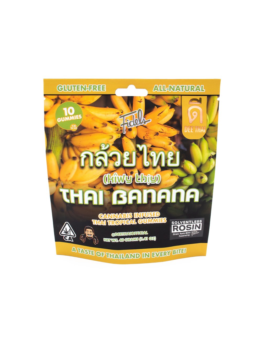 Photograph of product: Dee Thai | Banana Gummies 100mg   100 Mg   10 Pack