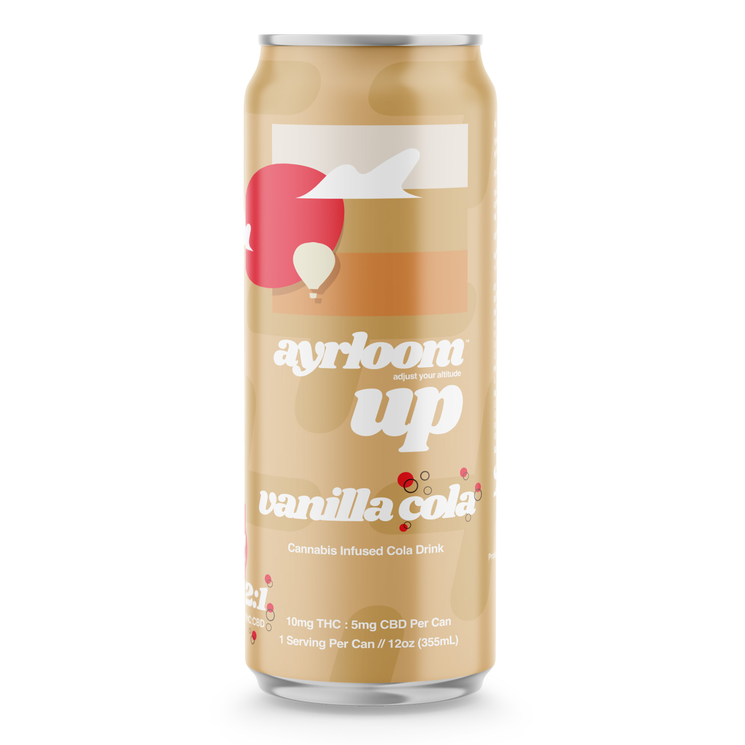 Photograph of product: Ayrloom | Vanilla Cola | 2:1 TH-oui:CBD | Single Drink | 10mg