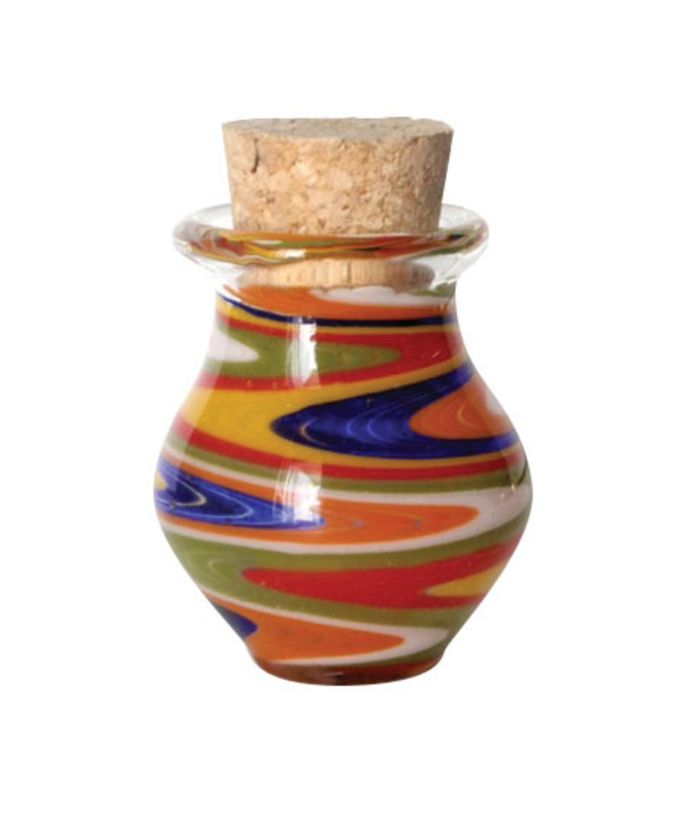 Photograph of product: Switchback Glass Bright Color 2.5" Jar