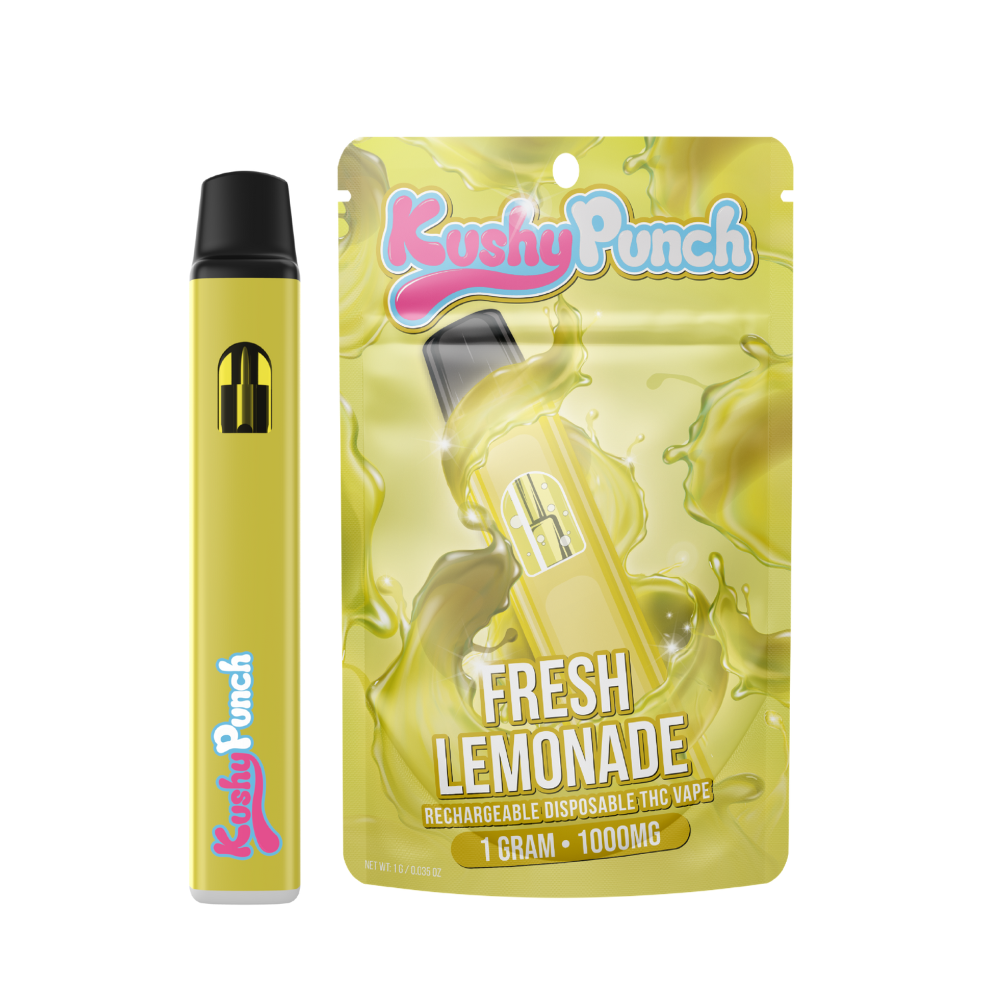 Photograph of product: Kushy Punch | Fresh Lemonade AIO Vape | 1g
