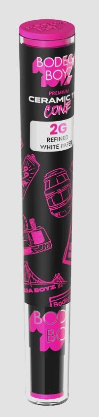 Photograph of product: Bodega Boyz | Premium Ceramic Tip Cone Unrefined Paper fits 2g