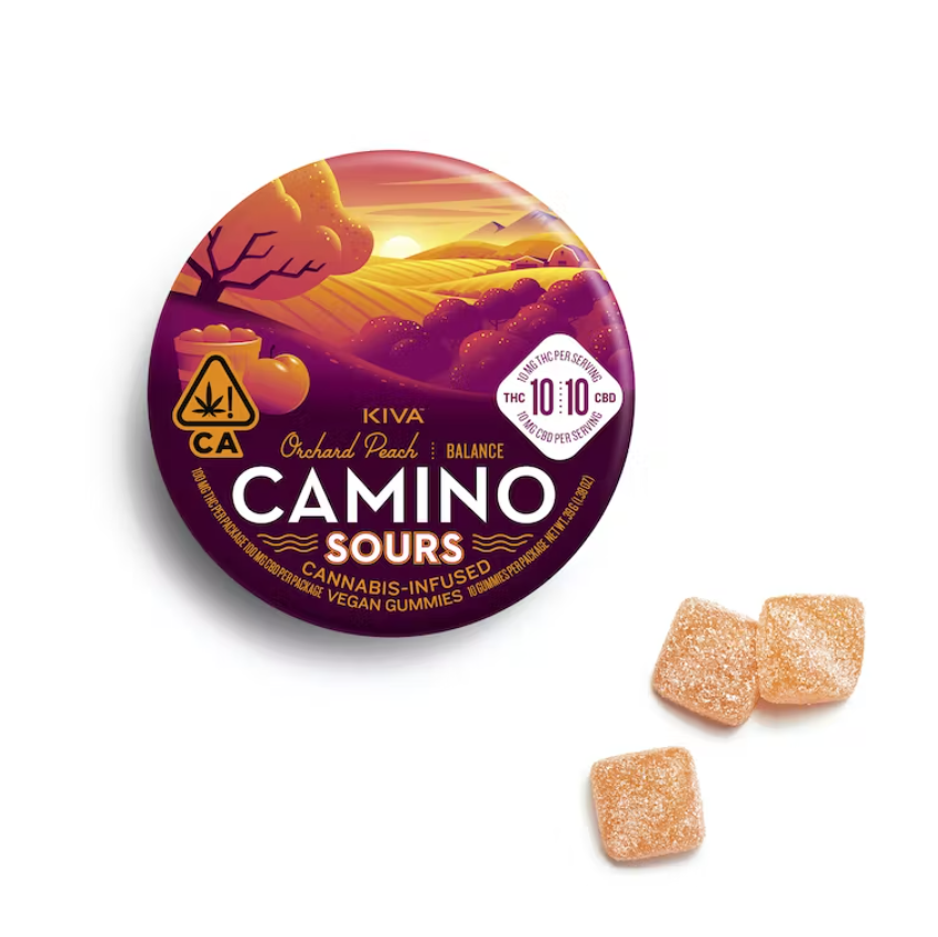 Photograph of product: CAMINO - ORCHARD PEACH SOURS 1:1 - KIVA CONFECTIONS