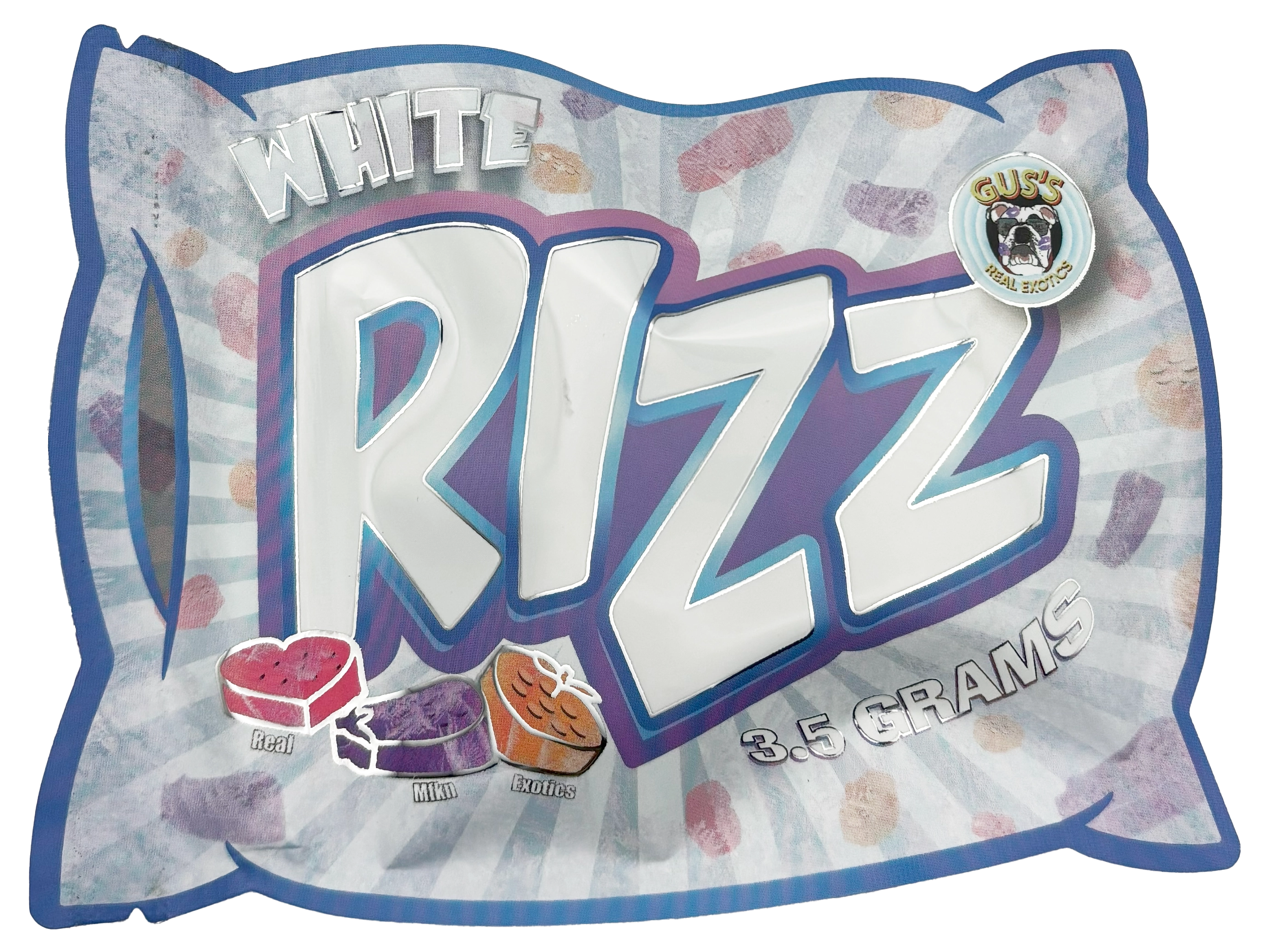 Photograph of product: Gus's Real Exotics | White Rizz | Pre-Packaged Flower - 3.5g