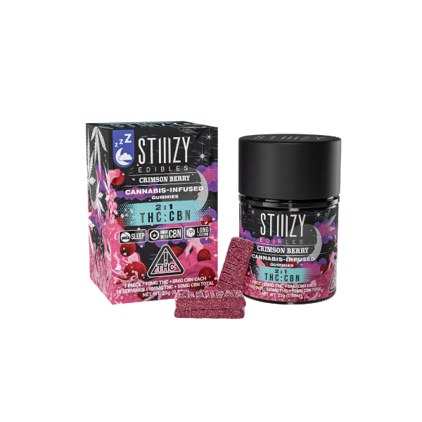 Photograph of product: Crimson Berry 2:1 TH-oui:CBN Gummies 100mg