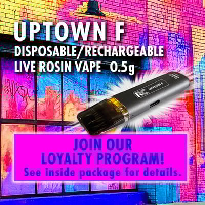 Photograph of product: Riviera Creek - Live Rosin - Disposable - Uptown F (H) - 0.5g