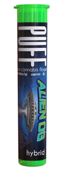 Photograph of product: PUFF Alien OG Preroll Hybrid