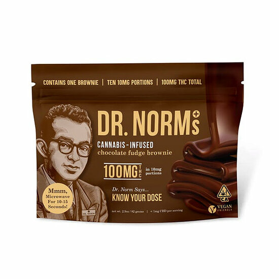 Photograph of product: Dr. Norms - Chocolate Fudge Brownie - Baked Goods - 100mg