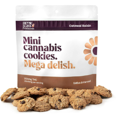 Photograph of product: Hippie Bliss Provisions - Oatmeal Raisin Cookies - 200mg Cookies (20x10mg)