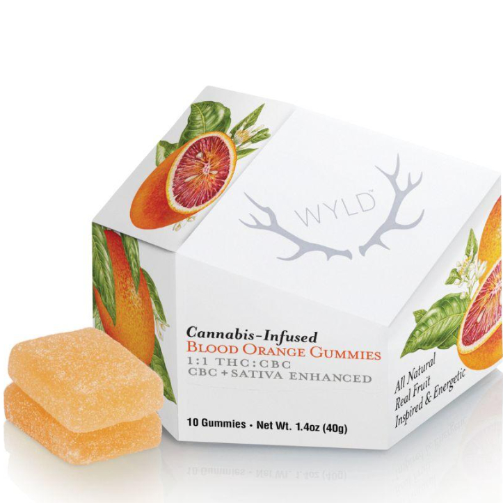 Photograph of product: Wyld 1:1 Blood Orange Gummies (100mg Thc / 100mg Cbc)