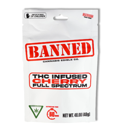 Photograph of product: Banned - Cherry 200mg Gummies