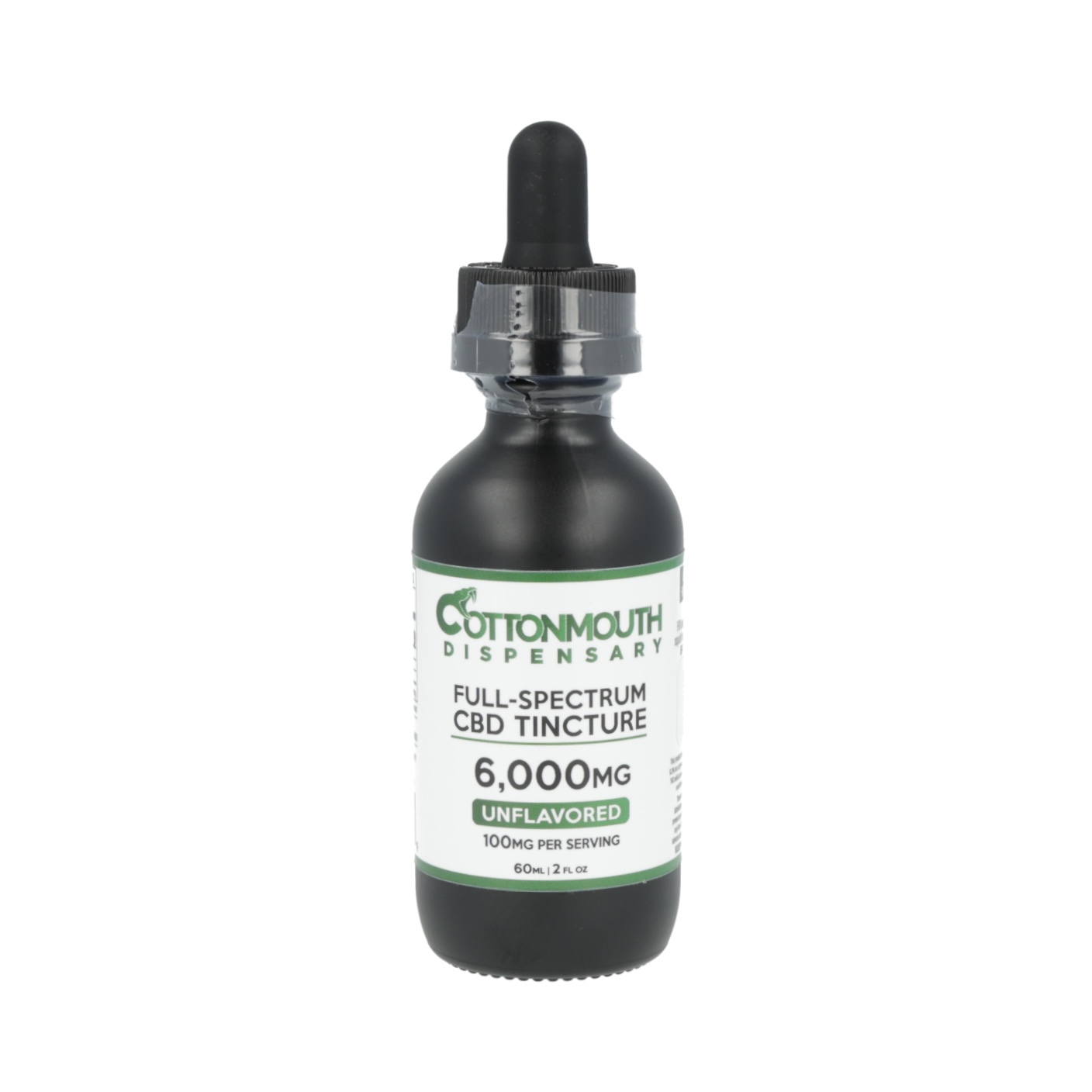Photograph of product: Cottonmouth | Full Spectrum CBD Tincture | Unflavored | 6000mg