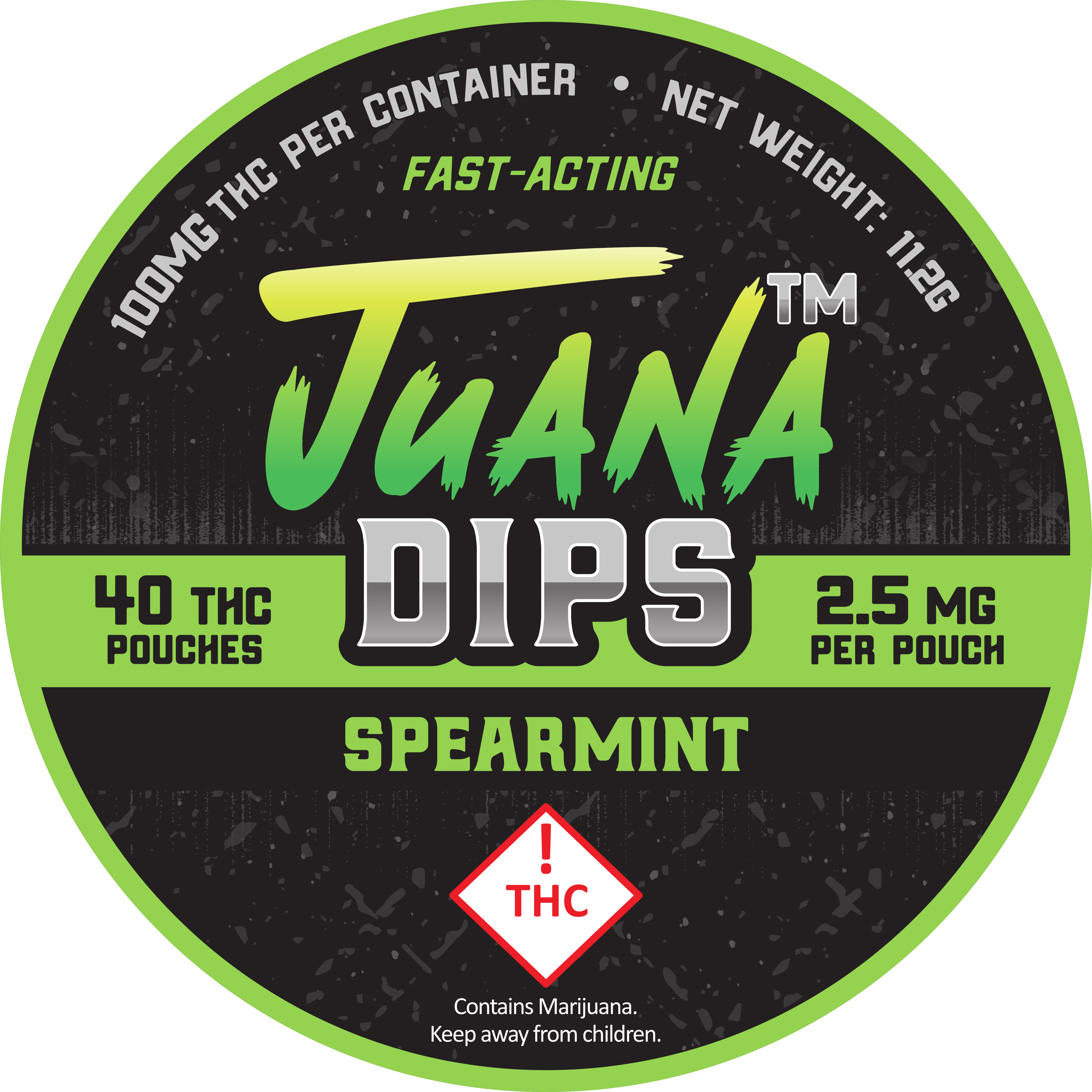 Photograph of product: Juana Dips 100mg- 40 Pouches- 2.5mg (ea.) Pouch