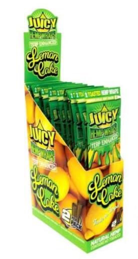 Photograph of product: JCY | Juicy Jay's Hemp Wraps 2 Pack | Lemon Cake