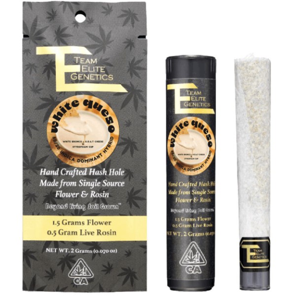 Photograph of product: WHITE QUESO - au chocolat HOLE (1.5G FLOWER, 0.5G ROSIN)